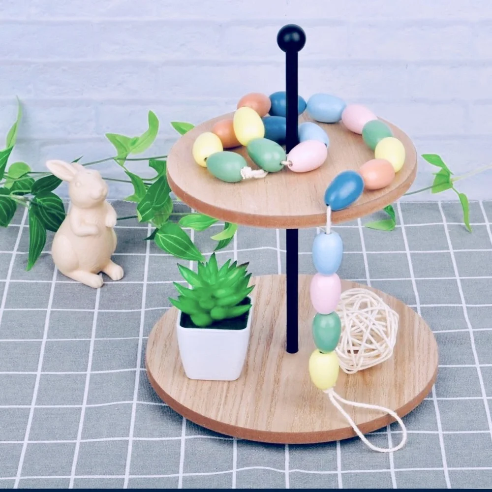 Target Colorful Decorative Wooden Egg Garland